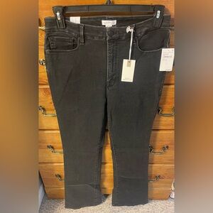 Good American Black Slim Bootcut High-Rise Jeans
